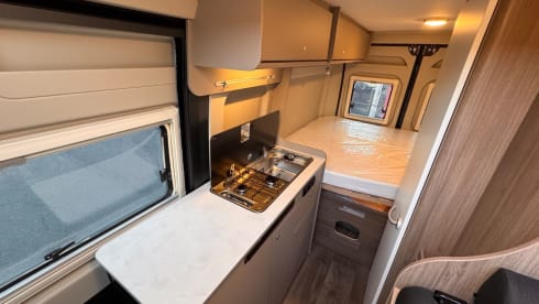Buzzie – Brand new 4 person bus camper Carado 