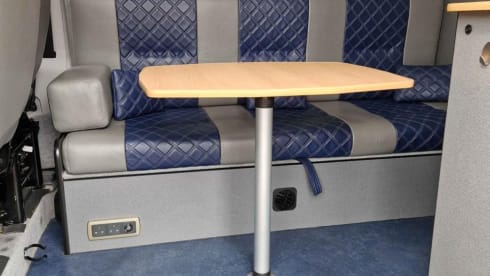 Large camper very spacious boot new looking interior fixed comfy bed.  – 3 berth Peugeot bus from 2007