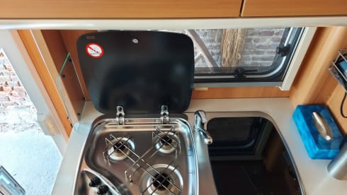 Fully furnished alcove motorhome