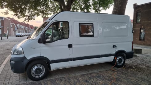 Off-grid self-built camper van