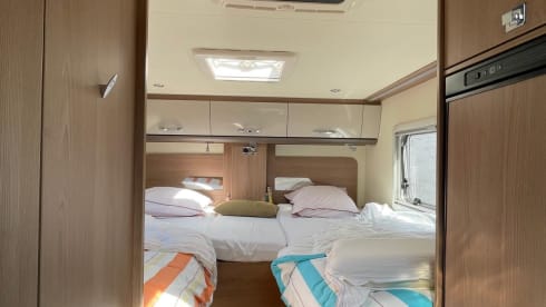 Bürstner semi-integrated with all comfort and amenities.