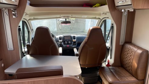 Bürstner semi-integrated with all comfort and amenities.