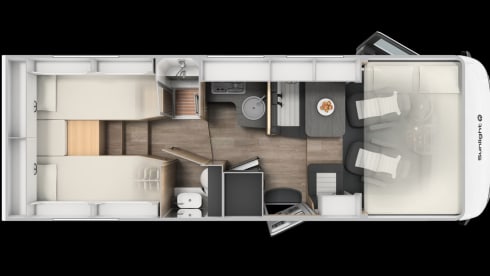 7 – Luxurious, spacious camper with single beds!