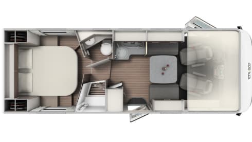 I7400 QBC - Etrusco A-Class 2024 4 berth 4 seatbelts Auto 5G WiFi 