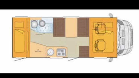 Burstner Argos – Burstner Argos 6-p Alcove + bunk bed incl. complete inventory !!