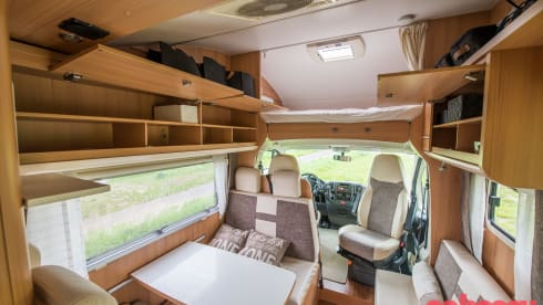 Fully furnished alcove motorhome