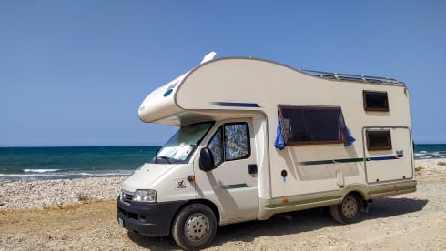 Campervan with sloping ceilings