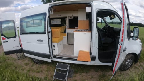 Atmospheric bus camper