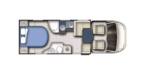 Spacious luxury 4 person Pilote camper many extras Queens bed semi-integrated 2013