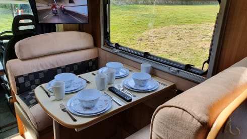 Frankie G – Frankie is our beautiful & flexible 6 berth Motorhome.