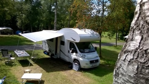 Fully furnished alcove motorhome