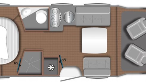 Enjoy comfort and freedom with this new semi-integrated camper