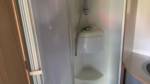 Beautiful 4 person semi-integral camper