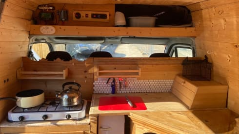 Tyson the Boxer – All year round camper hire with log burner for those colder nights