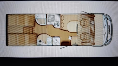 C1 driving license. Super luxury Hymer for 4 people.