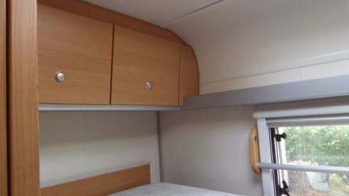 Compact family camper with bunk bed