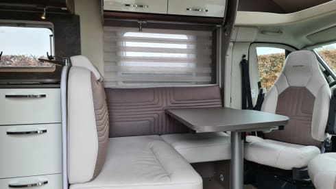 N854ZH – Very luxurious Burstner Lyseo Privilege 728 G length bed | miles free!