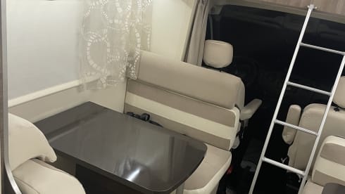 Spacious 7-person Rimor alcove family camper from 2019