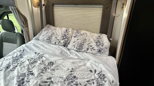 Hugo  – Luxury 4 berth Bailey Adamo with drop down beds and large living spaces. 