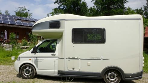 Colorado – Kompakter Camper, kurze Aussenmaße, aber trotzdem mit allem ausgestattet. 