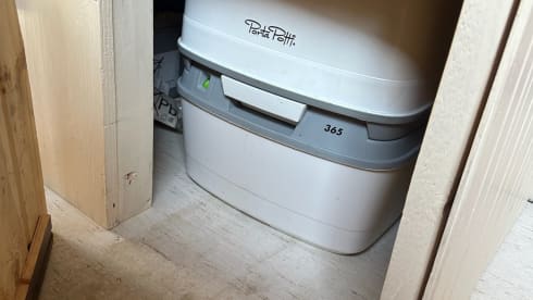 Atmospheric self-build camper van for 2 people (+ baby/small child)