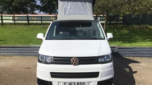 4 berth Volkswagen Transporter Campervan With Pop Top 2013