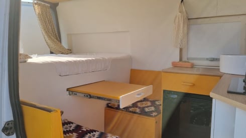 Off-grid self-built camper van