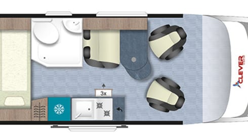 Igor – Tough Luxury Pössl/Clever campervan 2+1p Off-grid