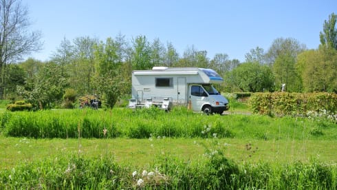 Our faithful Ford Rimor family camper for rent