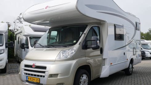 Burstner Argos 6 sleeps 6 seats.