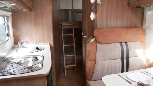 Burstner Argos 6 sleeps 6 seats.