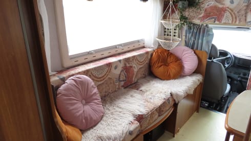 De Roze Olifant – Spacious family camper - 7p Ford alcove from 1998 