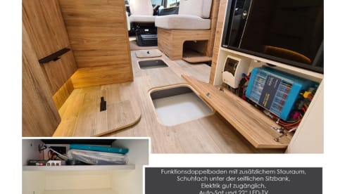 Schiff – Fully equipped luxury vehicle for up to 4 people, permitted total weight 4.4t