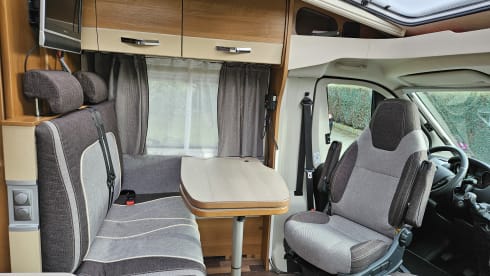 Nice Chausson bus camper with length bed