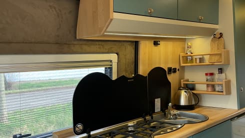Modern, compact Off Grid Campervan Fiat Ducato (self-built) 