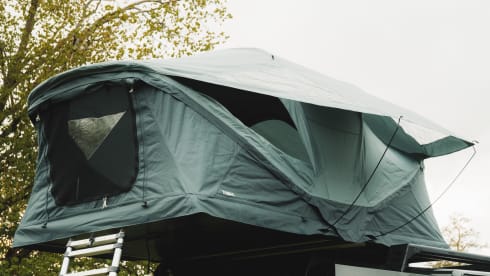 Waffle – Land Rover Dachaufbau mit 2 Schlafplätzen, Baujahr 2000