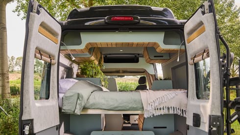 - voor de uitslapers – Camping-car modulaire avec toit relevable pour 4 personnes