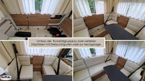 der U – (T) Floor plan with rear seating group: Pilote P696 U Evidence