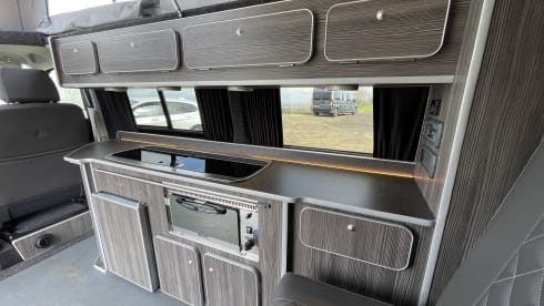 Wallis  – High Spec VW T6 CamperKing Conversion.  Sleeps 4 & Seats 5