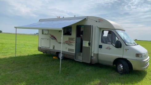 Comfortable retro touring camper.