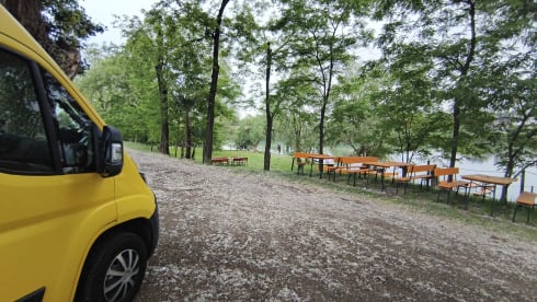De Kanarie 🌞  – Gezellige gele camperbus (off-grid!) 