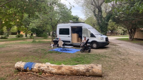 Ford Transit – Luxury self-build camper available for off-grid camping
