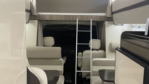 Spacious 7-person Rimor alcove family camper from 2019