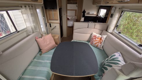 Fully off grid 4 berth Pilote semi-integrated motorhome from 2019