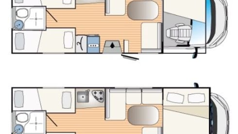 Rimor alcove 7p from 2020, 6 permanent sleeping places