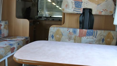 Our faithful Ford Rimor family camper for rent