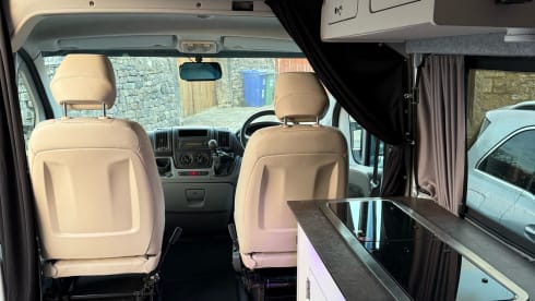 2 berth Peugeot campervan fixed bed