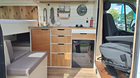 Off-grid self-built camper van from 2014