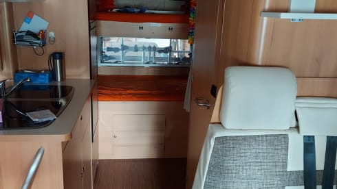 Fully furnished alcove motorhome
