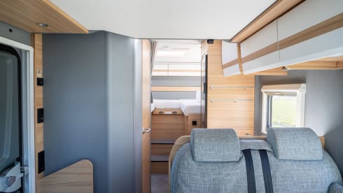 Beautiful Dethleffs semi-integrated camper